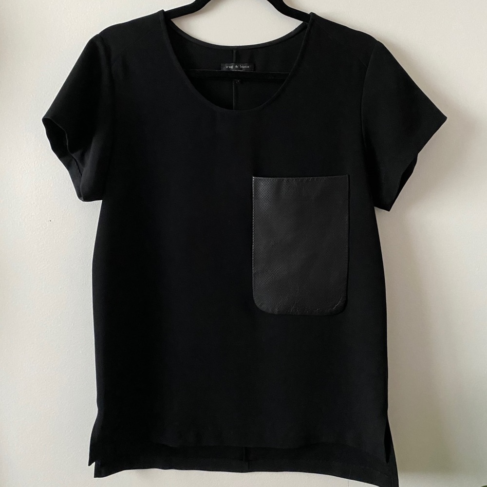 Rag & Bone Shirt with Leather Pocket